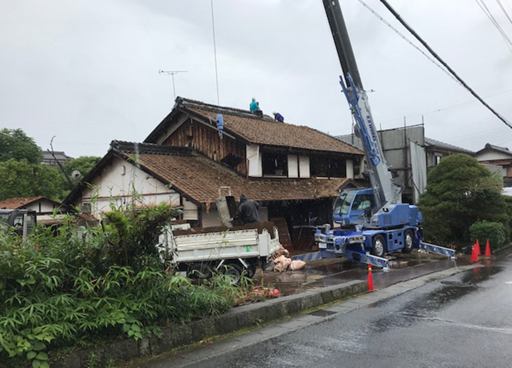 滋賀県大津市の木造家屋解体工事